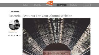 
                            4. Essential Features For Your Alumni Website | OHO Interactive