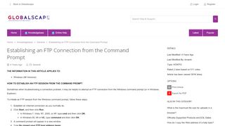 
                            8. Establishing an FTP Connection from the Command Prompt