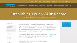 
                            4. Establishing Your NCARB Record | NCARB - National Council ...