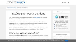 
                            5. Estácio SIA → O Portal do Aluno dá Estácio de Sá