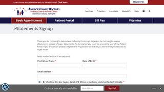 
                            5. eStatements Signup | America's Family Doctors