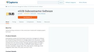 
                            8. eSUB Subcontractor Software Reviews and Pricing - 2019