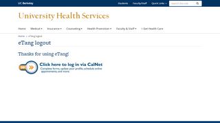 
                            1. eTang logout | University Health Services