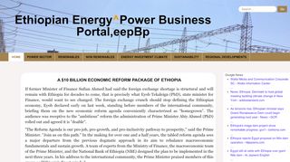 
                            4. Ethiopia Energy & Power Business Portal - Ethiopian Energy and ...