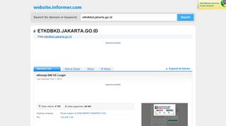 
                            4. etkdbkd.jakarta.go.id at WI. eKinerja DKI V2 | Login