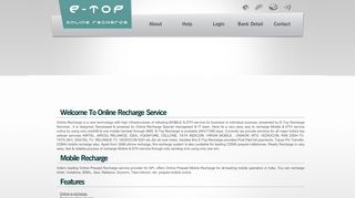 
                            7. etop.co.in - Welcome To Online Recharge Service