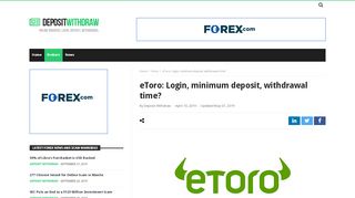 
                            8. eToro: Login, minimum deposit, withdrawal time?