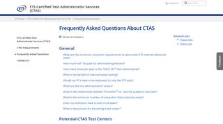 
                            4. ETS Certified Test Administrator Services (CTAS): Frequently Asked ...