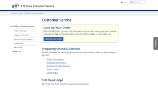 
                            2. ETS Store Customer Service