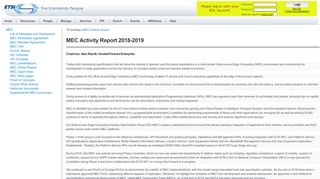 
                            7. ETSI Portal > TB SiteMap > MEC > Activity Report