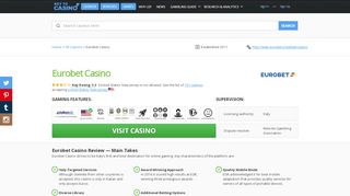 
                            9. Eurobet Casino: Games, Bonus Offers, Tips, Review – …