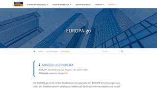 
                            4. EUROPA-go: Adresse & Versicherungs-Portrait (Details)