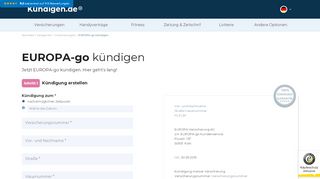 
                            8. EUROPA-go kündigen - Kündigen.de - xn--kndigen …
