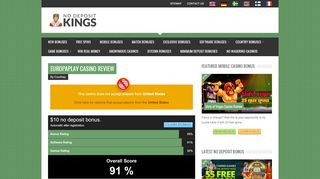 
                            8. EuropaPlay Casino Review | $25 No Deposit Bonus
