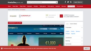 
                            5. Europaplay Online Casino Review - Freecasinogames