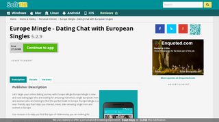 
                            4. Europe Mingle - Dating Chat with Free Download