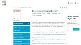 
                            5. European Economic Review - Journal - Elsevier