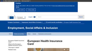 
                            10. European Health Insurance Card - Employment, Social Affairs ...