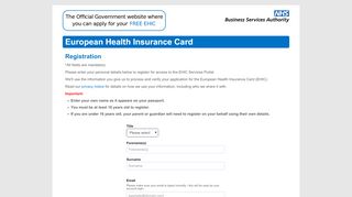 
                            3. European Health Insurance Card User Registration - …