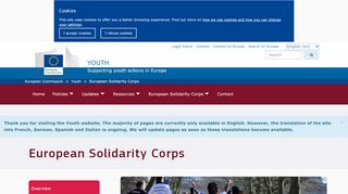 
                            3. European Solidarity Corps | Youth