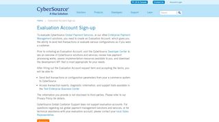 
                            9. Evaluation Account Sign-up - CyberSource - Online Credit …