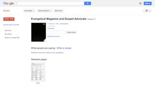 
                            5. Evangelical Magazine and Gospel Advocate