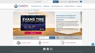 
                            4. Evans Tire - Automotive Credit Card | CFNA | CFNA