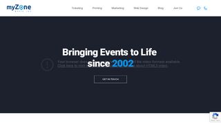 
                            6. Event Marketing, Ticketing, Printing & Web Design | myZone ...
