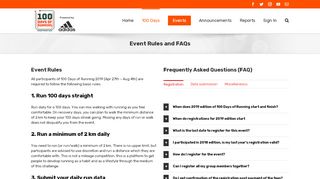 
                            1. Event Rules and FAQs – 100 Days Of Running – Challenge ...