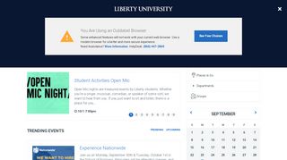 
                            11. Events Calendar - Liberty University