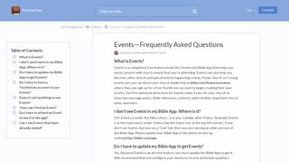 
                            6. Events—Frequently Asked Questions - YouVersion
