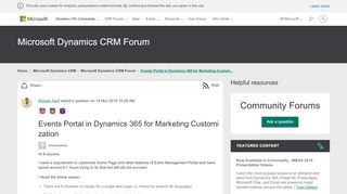 
                            2. Events Portal in Dynamics 365 for Marketing Customization ...