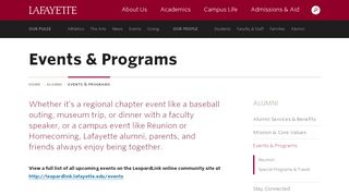 
                            8. Events & Programs · Alumni · Lafayette College