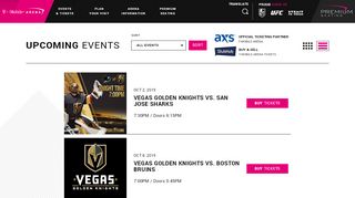 
                            5. Events | T-Mobile Arena