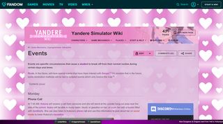 
                            8. Events | Yandere Simulator Wiki | FANDOM powered by Wikia