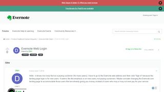 
                            5. Evernote Web Login - discussion.evernote.com