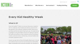 
                            3. Every Kid Healthy Week