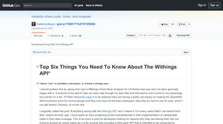 
                            9. Everything Wrong With The Withings API · GitHub