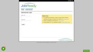 
                            2. EW JobReady Admin Login Page