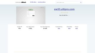 
                            9. Ew33.ultipro.com website. UltiPro. - …