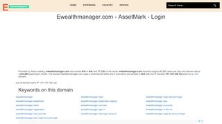 
                            8. Ewealthmanager.com - AssetMark - Login