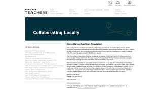 
                            8. Ewing Marion Kauffman Foundation - Fund For Teachers