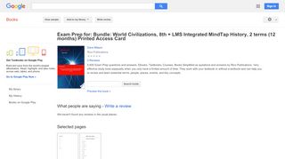 
                            9. Exam Prep for: Bundle: World Civilizations, 8th + LMS Integrated ...