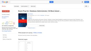 
                            7. Exam Prep for: Database Administrator; 94 Most Asked ...