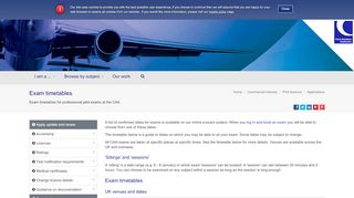 
                            8. Exam timetables | UK Civil Aviation Authority