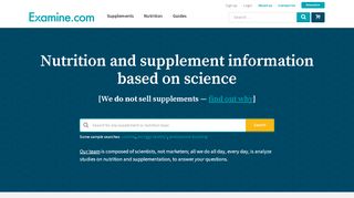
                            5. Examine.com - Independent Analysis on Supplements & Nutrition