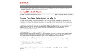 
                            9. Example: Form-Based Authentication with a Servlet (The Java ...