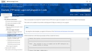 
                            4. Example: FTP Server Logon exit program in C code - IBM