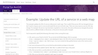 
                            9. Example: Update the URL of a service in a web map—Portal for ...