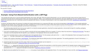 
                            2. Example: Using Form-Based Authentication with a JSP Page ...